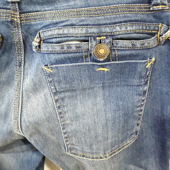 Jimmy Taverniti Patch Detail Jeans Medium Wash Size 25 EUC - Picture 7 of 7
